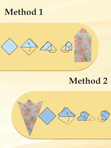 Luckyvestir Floral Pocket Squares for Men Cotton Flower Handkerchief Formal Wedding Party Graduation - color: Red White