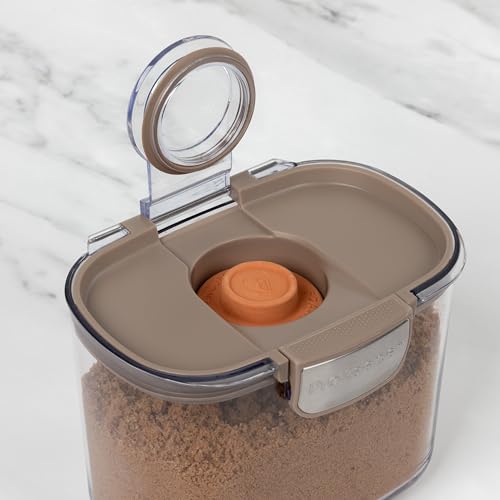 ProKeeper+ Airtight Food Storage Container Set – Clear Plastic Flour and Sugar Canister Set with Magnetic Accessories for Kitchen Organization (Taupe, 13-Piece) - color: Taupe, size: 13-Piece