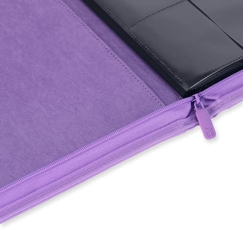 Vault X 12 Pocket Zip Trading Card Binder 480 Cards Exo-Tec (Purple) - color: Purple, size: 12 Pocket