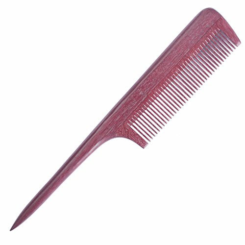Breezelike Fine Tooth Hair Comb for Women, Wooden Tail Comb for Styling - color: Purpleheart Wood