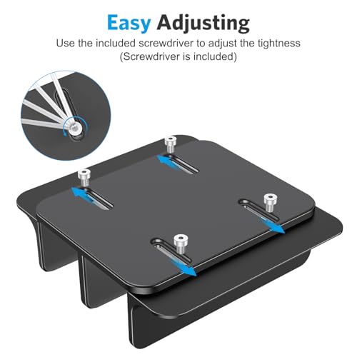 OMOTON Dual Vertical Desk Laptop Stand Holder, Fits MacBook Air/Pro, Black - color: Black