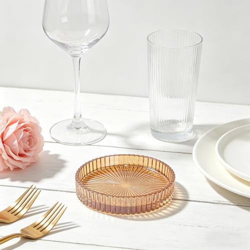6 Pcs Modern Clear Coasters, Crystal Coaster, Glass Coasters