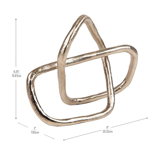 Mind Reader Metal Geometric Infinity Sculpture, Modern Home and Office Decor, Accent for Desks, Coffee Tables, and Shelves, Metal, Silver - color: Silver Decorative Squiggle