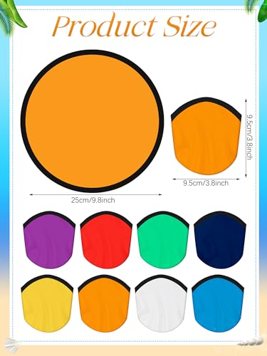 Gejoy Foldable Flying Disc Handheld Fan with Bag - color: Bright Colors