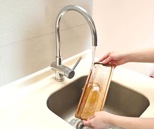 Small Wooden Narrow Tray (11.3 x 4.1 inch) Serving Tray - color: Rectangular - Brown, size: 11.3" x 4.1" x 0.6"