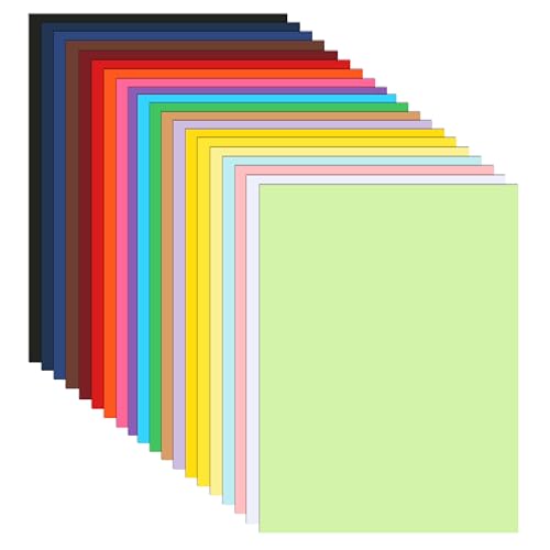 Guakicae 40 Sheets 20 Assorted Colors Cardstock 8.5 x 11 Craft Paper 75lb - color: Multicolor, size: 40 Sheets