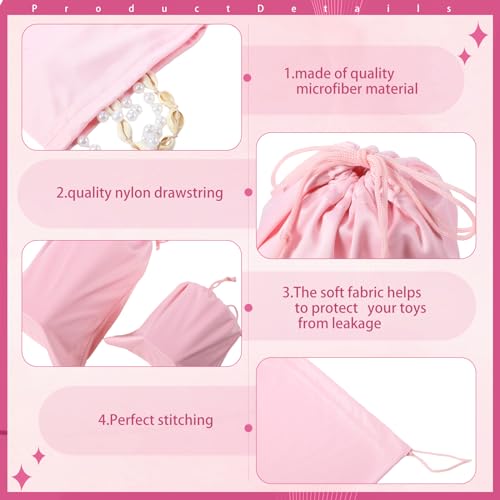 20 Pcs Satin Game Storage Bags for Women Men, S,M,L, Light Pink - color: Light Pink, size: S,M,L
