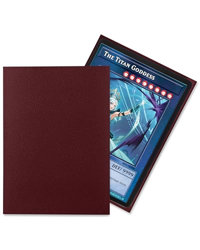 TitanShield (150 Sleeve/Bordeaux Red) Small Japanese Sized Trading Card Sleeves Deck Protector for Yu-Gi-Oh, Cardfight!! Vanguard & More - color: Bordeaux Red