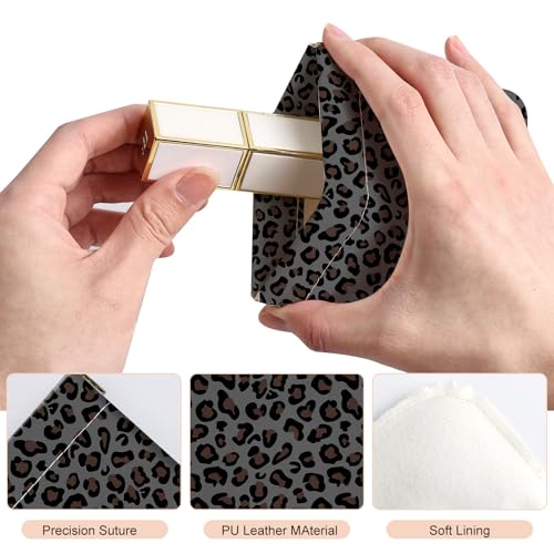 2Pcs PU Leather Small Squeeze Coin Purse Pouch Mini coin Bag Unique And Cute Wallet Cosmetic Bags Change Bag For Women Girls Men （Leopard Print D - color: Leopard Print D