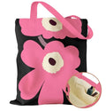 Miss Adola Canvas Tote Bag for Women with Inner Pocket - color: Bk Pk Flower