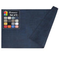 Homaxy PU Faux Leather Placemats for Dining Table, Set of 6, Navy Blue - color: Navy Blue