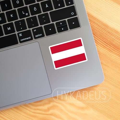 (3Pcs) Austria Flag Stickers – Austrian National Flag Vinyl Decals, 3" x 2" - color: Austria