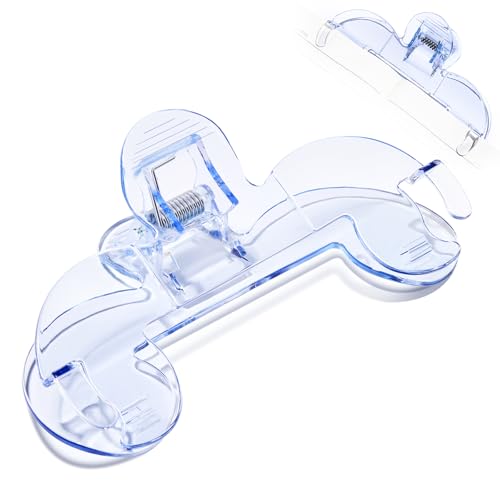 Transparent Book Page Holder for Reading, Large Book Clip, Light Blue - color: Blue