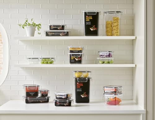 Airtight Food Storage Containers with Lids Gift Set (6pack) BPA-Free | Clear | Microwave, Freezer and Dishwasher Safe | Leak-Proof | Kitchen Fridge Organizer Fruit Boxes | Fresher Food