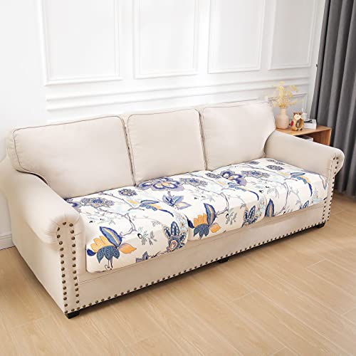 hyha Printed Couch Cushion Covers, Sofa Covers Washable for 3 Cushion Couch - color: Beige, size: Seat Cover 3 Pack