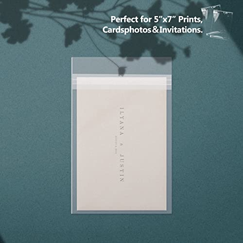 Golden State Art 5"x7" Acid-Free Crystal Clear Storage Sleeves,200 Pack - size: 5x7