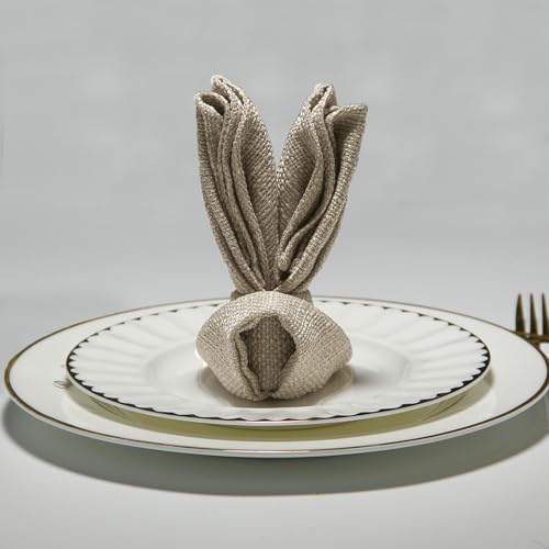 BALCONY & FALCON Rectangle Table Cloth Waterproof Beige 17.7"x17.7" 12pcs - color: Beige, size: 17.7" x 17.7" (Square)-12pcs
