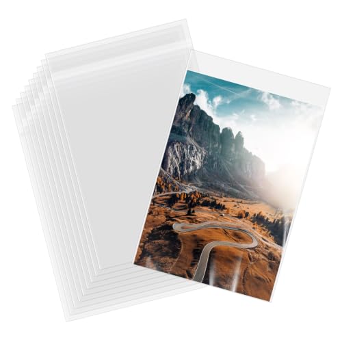AUEAR 14"x20" Clear Plastic Sleeves Storage Bags for Art,Pictures, 100 Pack - size: 14 x 20 inches