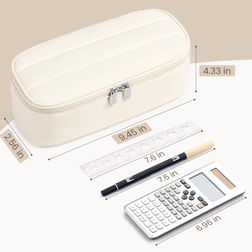 Sooez Cute Pencil Case, Soft Puffers Pencil Pouch, Large Pen Pencil Bag - color: Blue