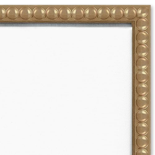 Amanti Art Framed Canvas Wall Art 16x16 River and Clouds III by Silvia Vassileva, Framed Wall Art Canvas, Landscapes Artwork, Traditional Decor, Small Poster Painting for Living Room, Bedroom, - color: Sylvie Beaded Dark Gold, size: 16"L x 16"W