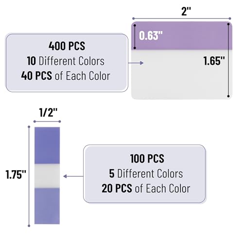 Mr. Pen- Sticky Index Tabs, 500 Pcs, 21 Sets, Morandi - color: Morandi