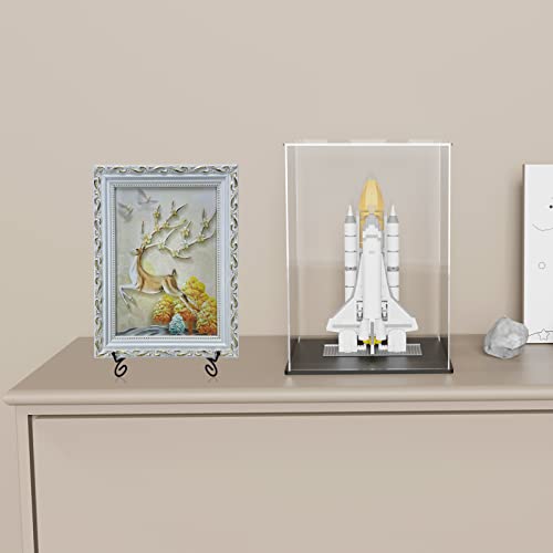 SVENJBB Black Metal Plate Stand, 12 Inch Display Holder, Small Plate Display Stand for Cookbook, Picture Frame, Photo, Decorative Items (1 Pack)