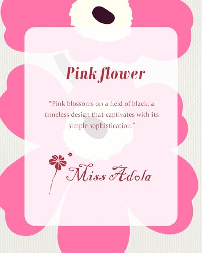 Miss Adola Canvas Tote Bag for Women with Inner Pocket - color: Bk Pk Flower