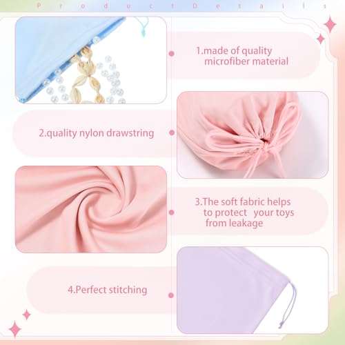 20 Pcs Satin Game Storage Bags for Women Men, S,M,L, Pastel Color - color: Pastel Color, size: S,M,L