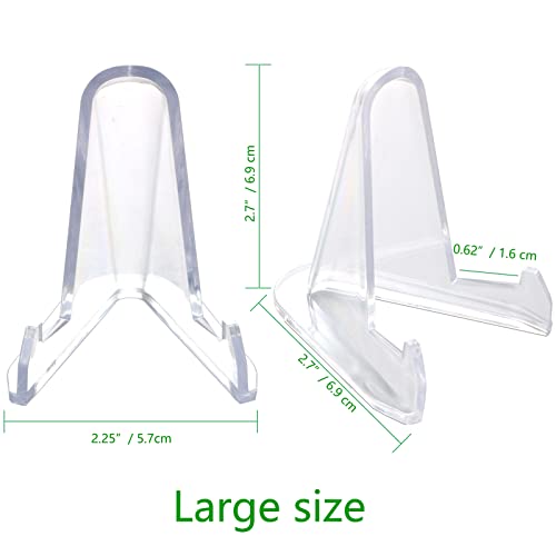Mini Acrylic Trading Card Stand for display, Thickened, 22 Pack 2.7 In Tall - size: 22 PCS / 2.7"