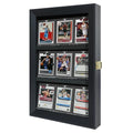 9-Card Sports Card Display Case for Graded Cards, Lockable - size: 9 Cards