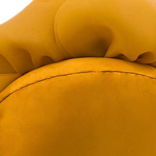 JWH Stereo Flower Throw Pillow Cover, Mustard Brown, 14 Inch - color: Brown, size: 14" x 14" (Pack of 1)