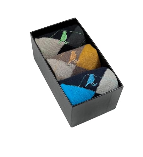 Men’s Cotton Crew Dress Socks – Ultra-Soft, Breathable, Everyday Comfort – Argyle Collection - color: Argyle Meld