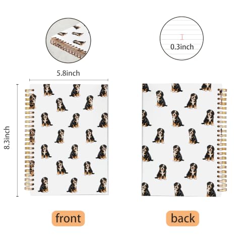 VNWEK Bernese Mountain Dog Gifts Spiral Notebook Journal 5.5x8.3 Inch - color: Bernese Mountain