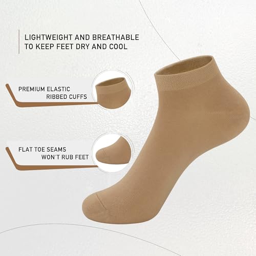 SERISIMPLE Women Viscose Bamboo Ankle Socks Low Cut Thin Sock Lightweight Pastal Color Soft Sock 5 Pairs - color: Assorted7, size: Small