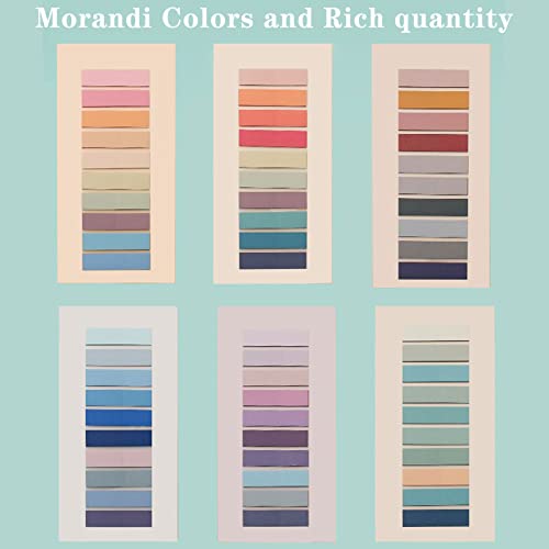 ELII 1200pcs Sticky Tabs Page Markers,Morandi Sticky Note Tabs Colored - size: 1200pcs
