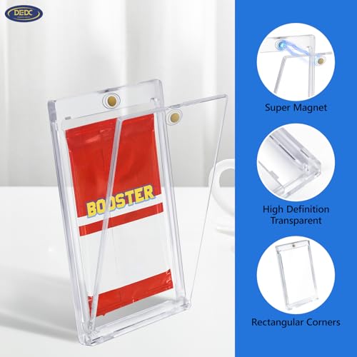 DEDC Booster Pack Protector Card Holder UV Magnetic Case MTG Display Holder Clear Cases Fit for Standard Cards Storage Protect Collectible Sports Gaming Cards (Pro-Collector Bundle(15pcs))