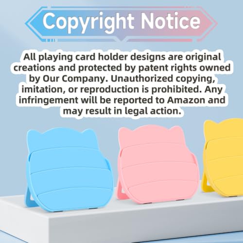 Card Holders for Playing Cards, 2 Pack Playing Card Holder (Blue & Pink) - color: Blue & Pink