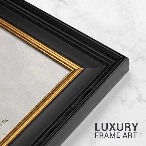 MUDECOR Premium Framed Canvas Print Wall Art Snowy Pine Trees in Winter Forest Illustrations Modern Art Contemporary Scenic Fun Warm for Living Room, Bedroom, Office - 26"x36" Black - color: A07-2308-b37, size: 36"L x 26"W, style: Black Frame