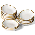 famiware Soy Sauce Dish, 2.1oz Dipping Bowl Set of 12, Cappuccino White - color: Cappuccino White, size: 12pcs