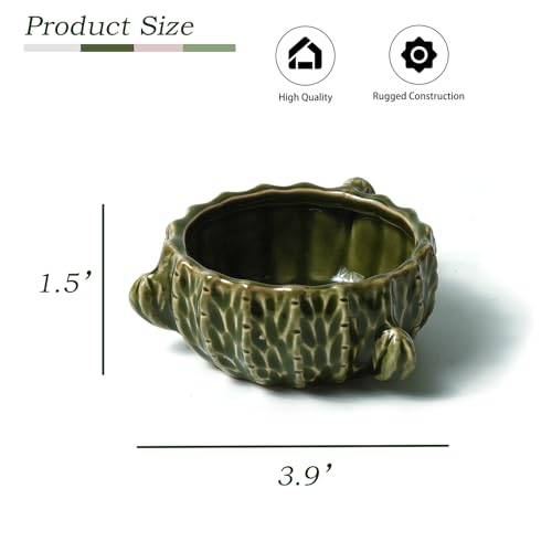 2 Pack Cactus Ceramic Paper Cilp Holder, Western Office Desk Decor - color: Cactus Green