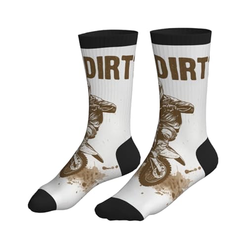 Crew Athletic Socks Funny Crazy Casual Sports Novelty Dress Socks for Women Men Running Hiking - color: Got Dirt Bike Motorcross Racing