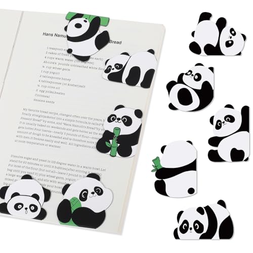 10 Pcs Panda Magnetic Bookmarks for Reading, Cute Gift for Book Lovers - color: Panda