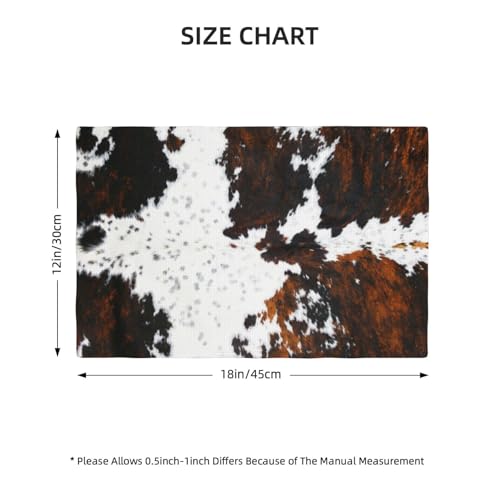 Cow Print Placemats Set of 4 – Western Farmhouse Table Mats with Rustic Brown Black White Cowhide Pattern, Durable Polyester Linen for Kitchen Dining Decor, Washable & Quick Dry - color: Fur Print, size: 12x18"Placemats x4