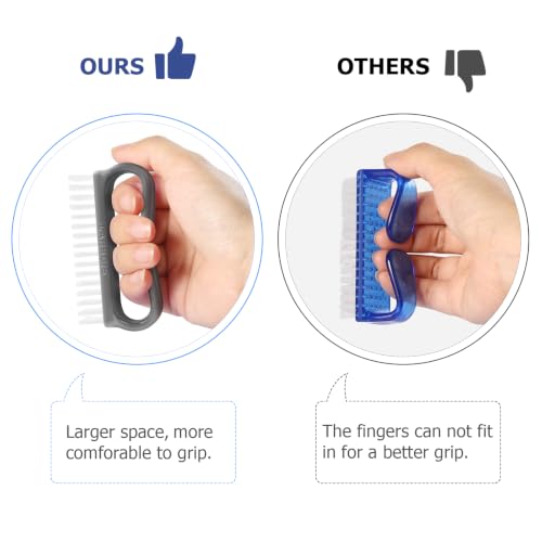 Larbois Handle Grip Nail Brush, Hand Fingernail Brush Cleaner Scrubbing Kit Pedicure for Toes and Nails Men Women - color: Color-8