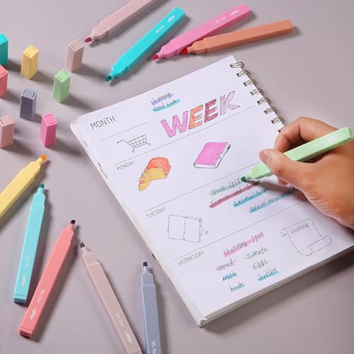 Mr. Pen- Aesthetic Highlighters No Bleed, 10 Pack, Assorted Colors | Chisel Tip, Cute Highlighters Assorted Colors for Journaling, Highlighting, Underlining, Fast Dry, Back to School Supplies - color: Candy Colors, size: 10 Pack