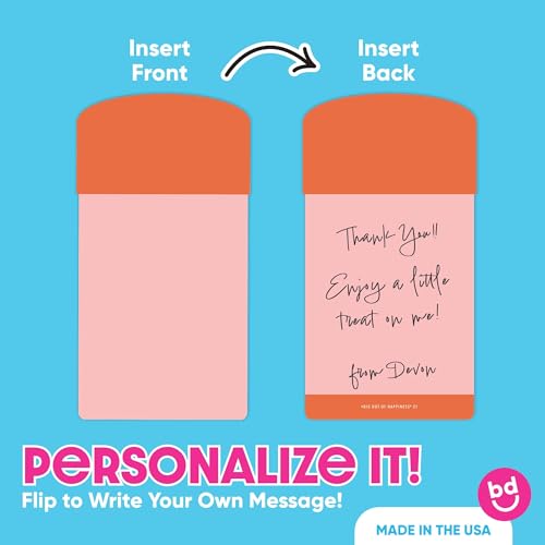 Big Dot of Happiness Pink and Orange Wavy Thank You Gift Card Holders with Envelopes, Cash Money Holders and Gift Card Sleeves, Retro Stationery Nifty Gifty Pack - Set of 8 - color: Pink and Orange
