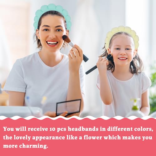 10 Pcs Spa Headband Bulk for Women Makeup Headband for Washing Face,Skincare,Mask(Terry Cloth) - color: Terry Cloth