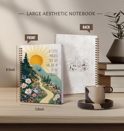 Result Notebook for Women-Inspirational Daily Journal For Men Friends Gifts On Birthday Christmas Mother's Day, Travel Business Work College Ruled Lined Gold Spiral Bound Hardcover,5.8"x8.3" - color: Big result