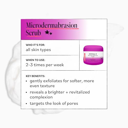 DERMA E Microdermabrasion Exfoliating Face Scrub, Revitalizes & Renews 2 Oz