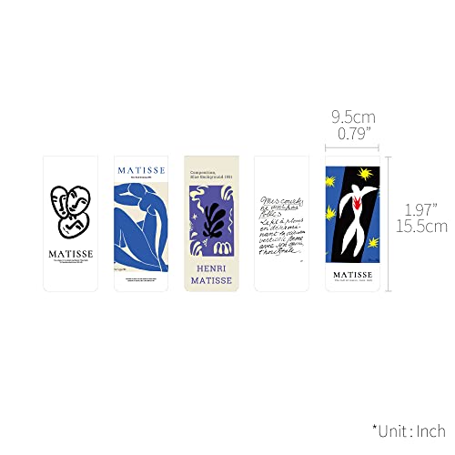 Monolike Magnetic Bookmarks Henri Matisse Ver.1, Set of 5 - color: Henri Matisse Ver.1